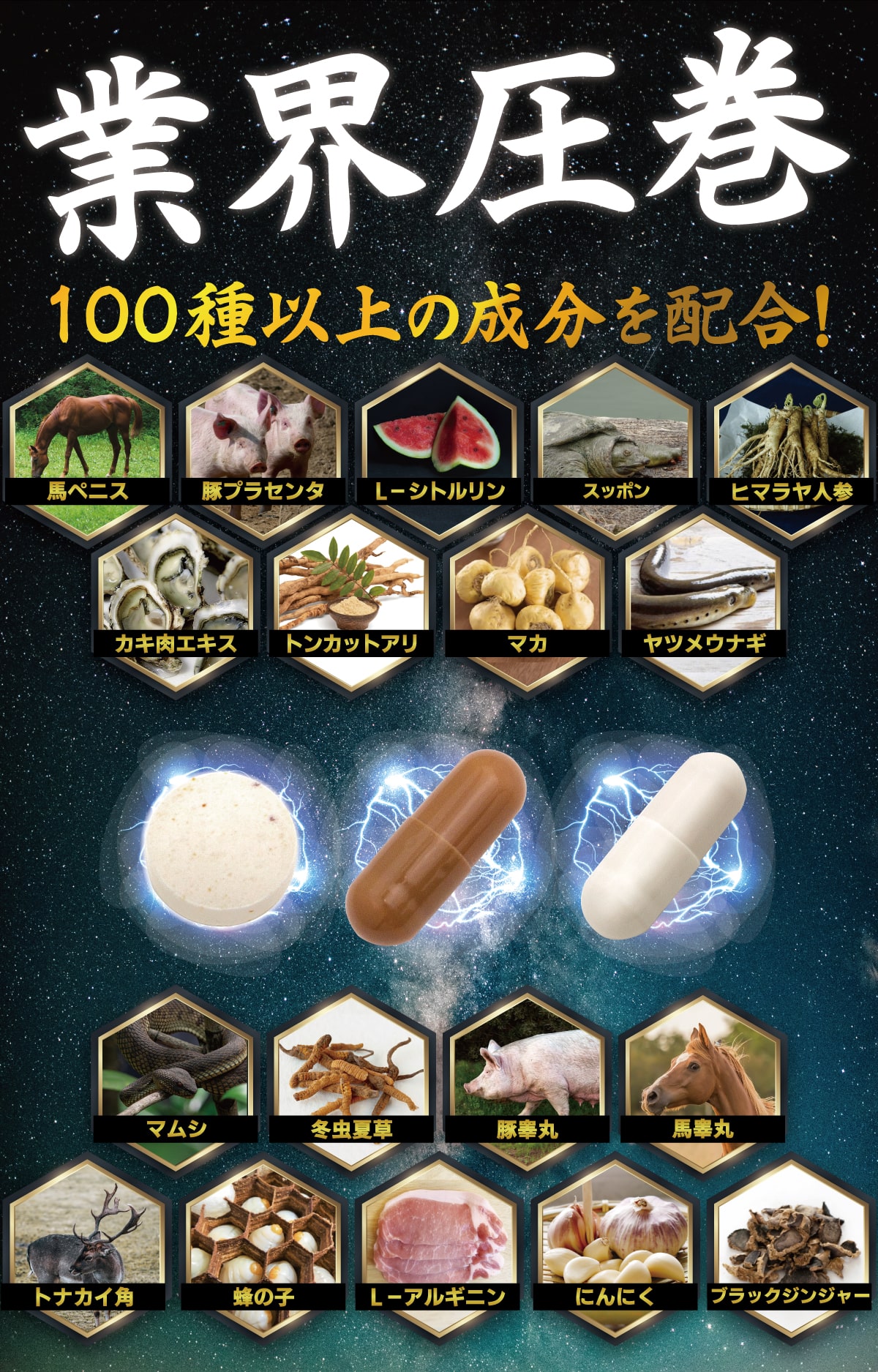 業界圧巻の100種類配合!